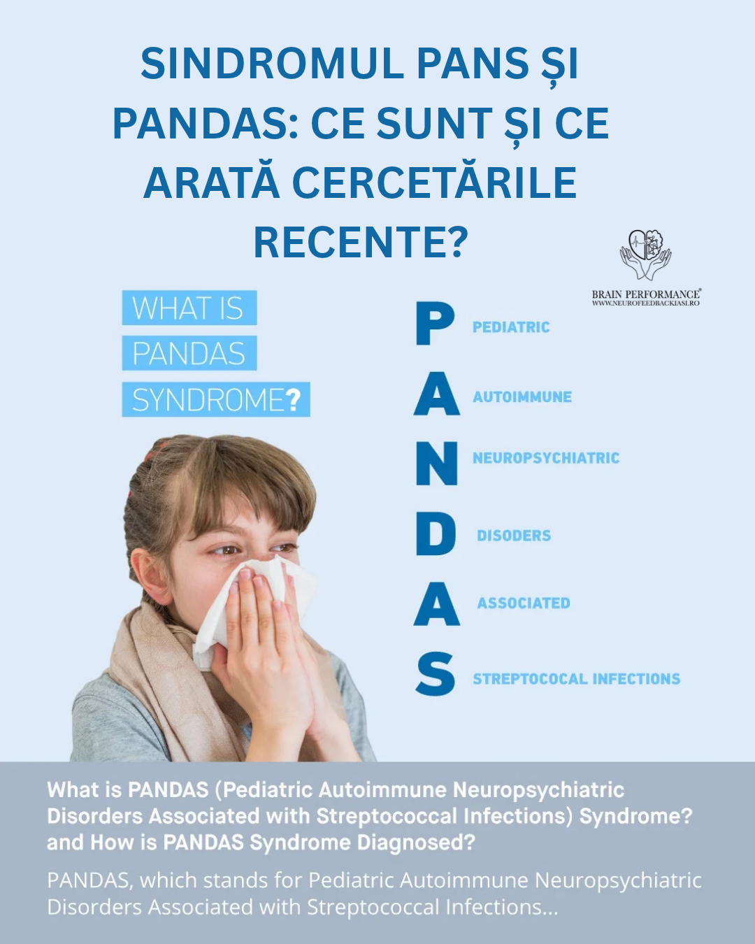 Sindromul PANS și PANDAS: ce sunt, ce arată cercetările recente și cum pot ajuta psihiatria, psihologia și Neurofeedback-ul?